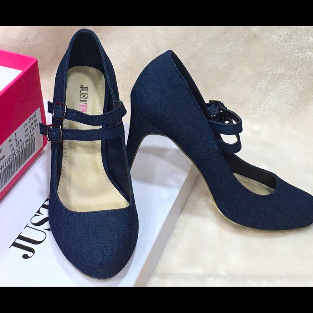Betty Denim Heels
